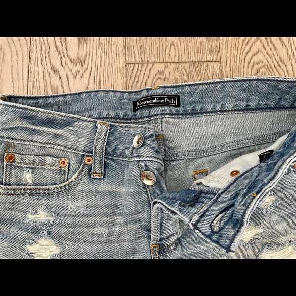 ABERCROMBIE Denim Distressed Shorts - Picture 3 of 3